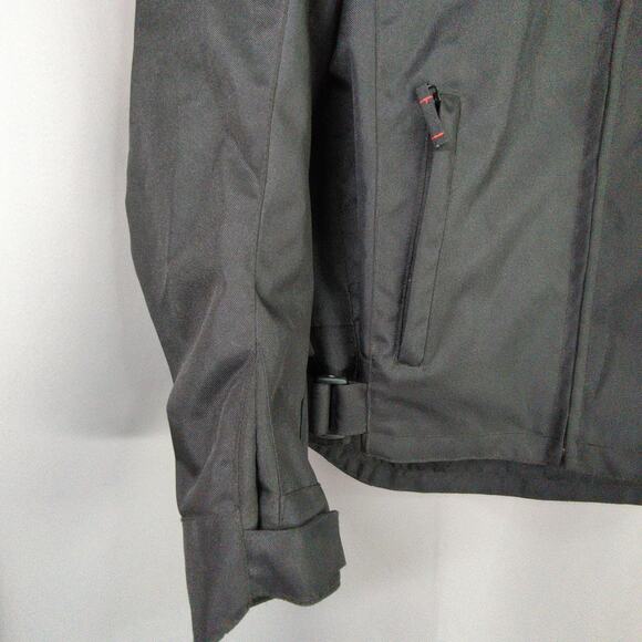 Tourmaster Motorcycle Jacket Mens M Black Koraza Textile Padded - Picture 3 of 8